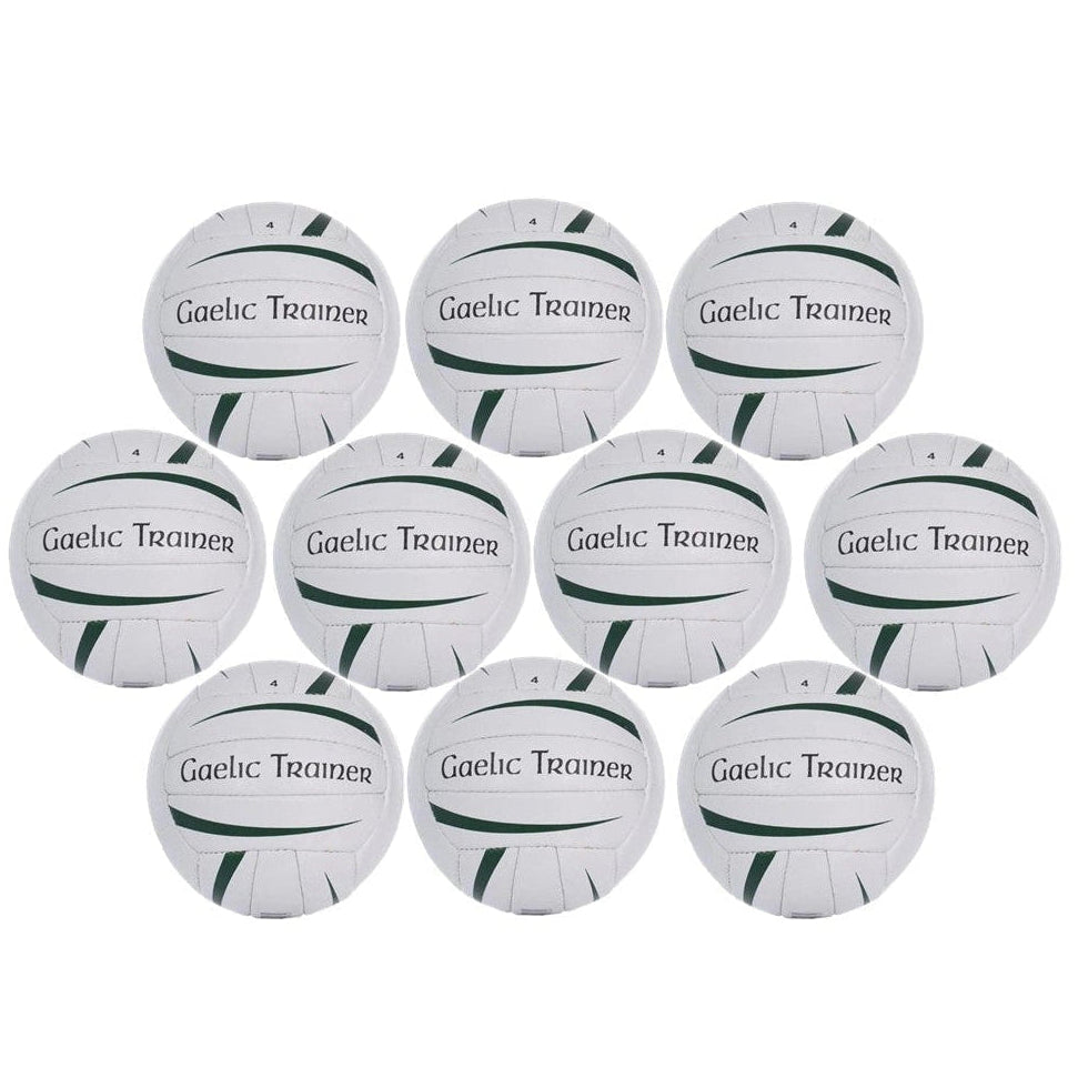Set of Gaelic Training balls on a white background