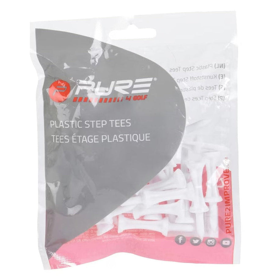 Pure2improve Step Plastic Golf Tees Bag of 25