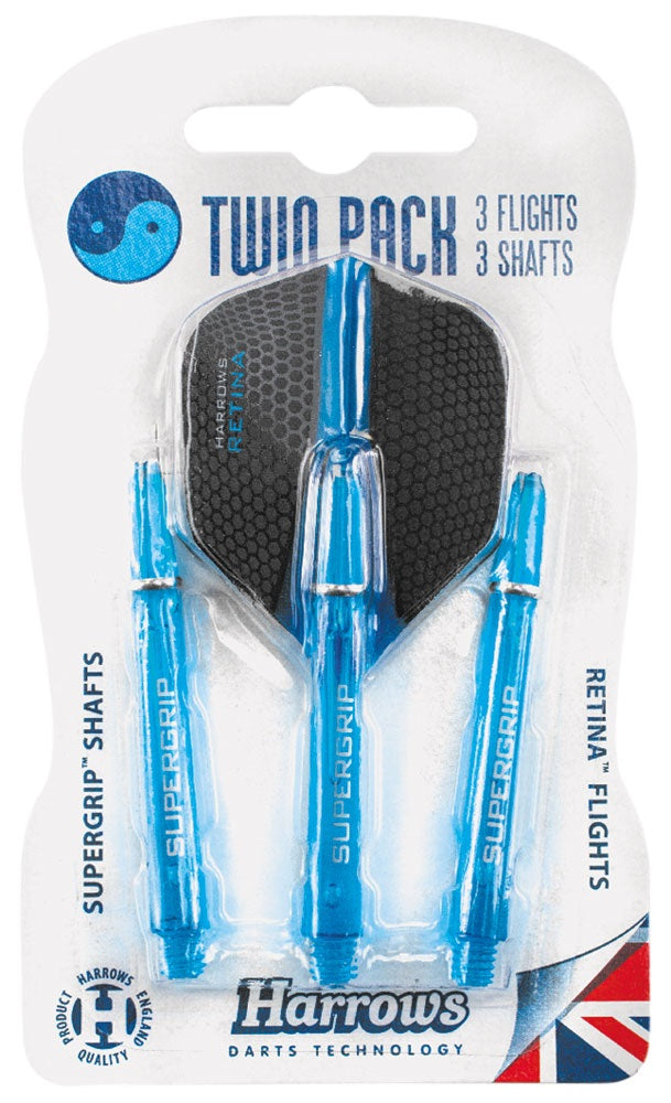 Harrows Twin Pack Dart Flight Blue