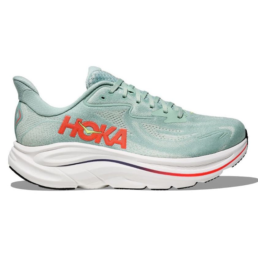 Hoka Clifton 10 Men's Running Shoes Sage Neon Flame