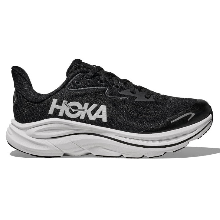 Hoka Clifton 10 Kids Running Shoes Black White