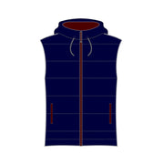 CS Padded Hooded Gilet Navy Maroon