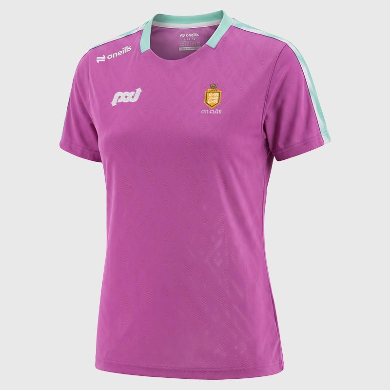 O'Neills Clare GAA Women's Imperium T-Shirt Purple Green