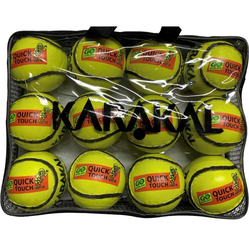Karakal Quick Touch Sliotar Yellow 12 Pack