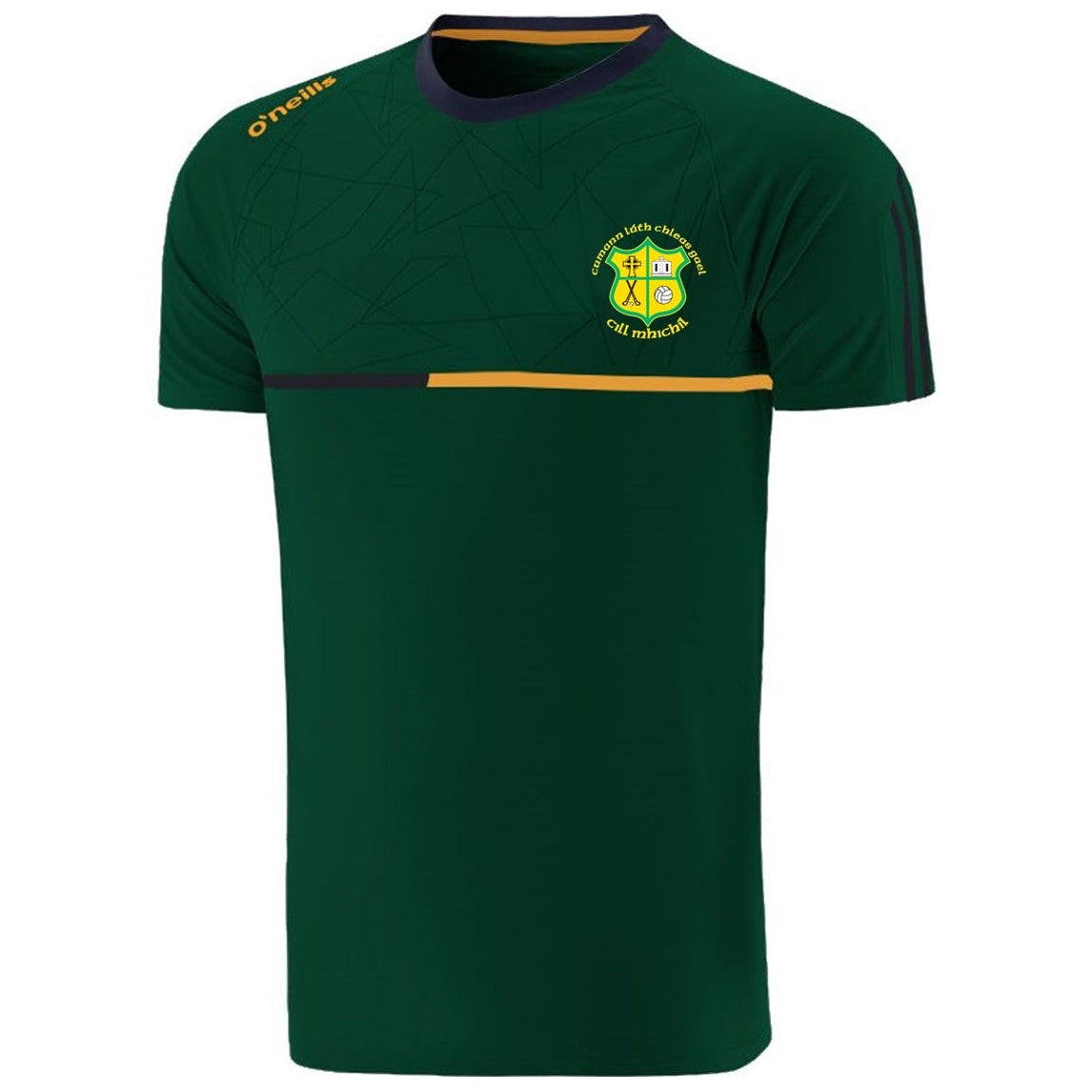 O'Neills Kilmihil GAA Synergy Tee Shirt Bottle Green Amber