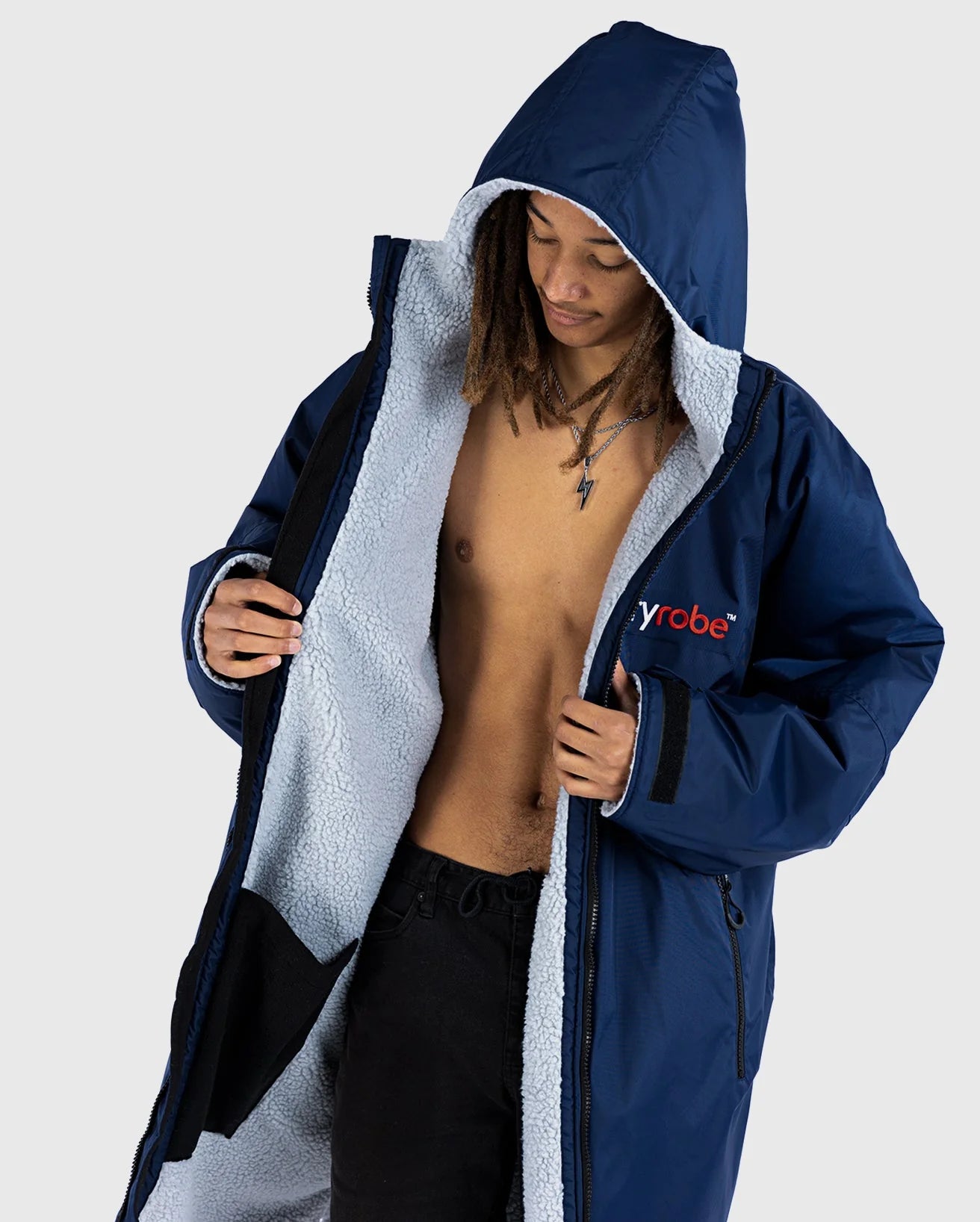 Dryrobe Advanced long Sleeve Changing Robe Navy Grey