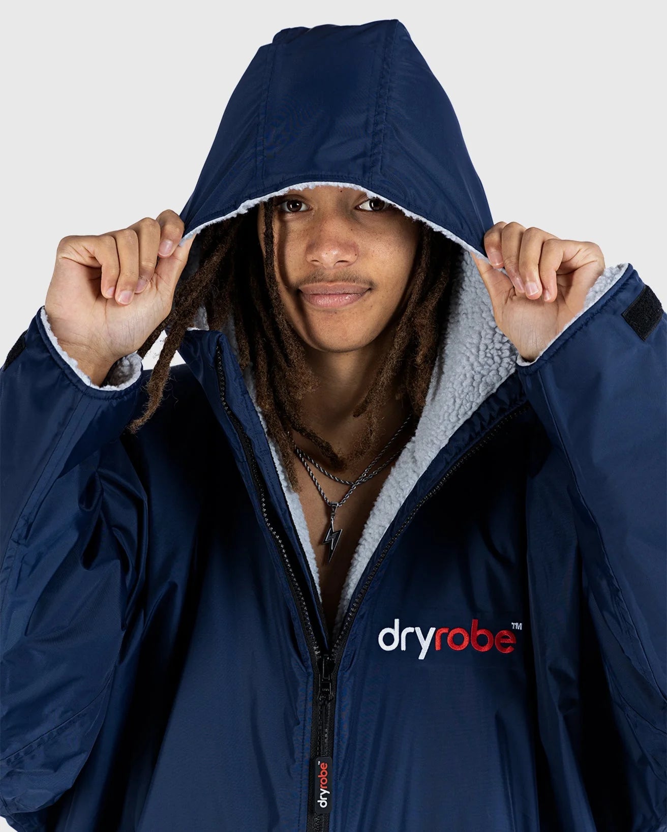 Dryrobe Advanced long Sleeve Changing Robe Navy Grey
