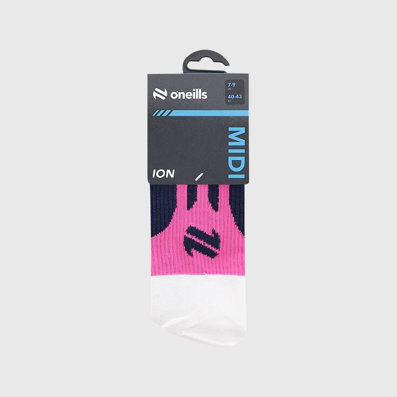O'Neills Ion Midi Socks Navy Pink