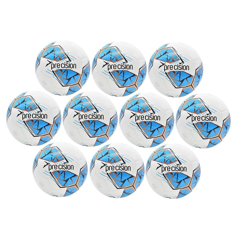 Precision Fusion Training Ball White Blue 10 Pack