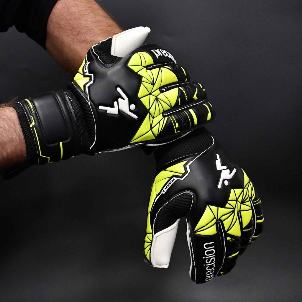 Precision Junior Fusion X Flat Cut Finger Protect Goalkeeper Gloves