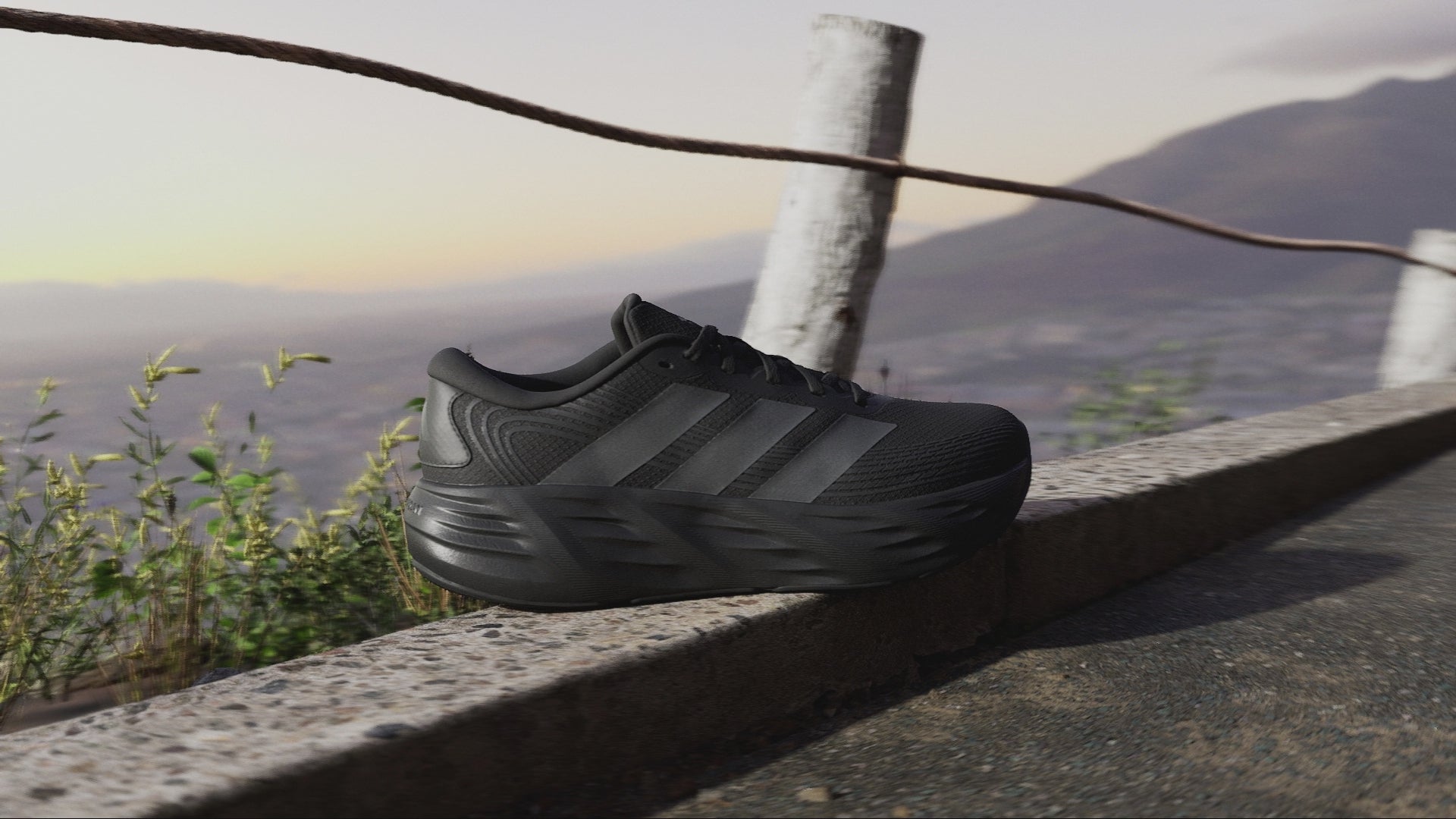 Load video: Adidas Galaxy 8 Men's Running Shoes Black