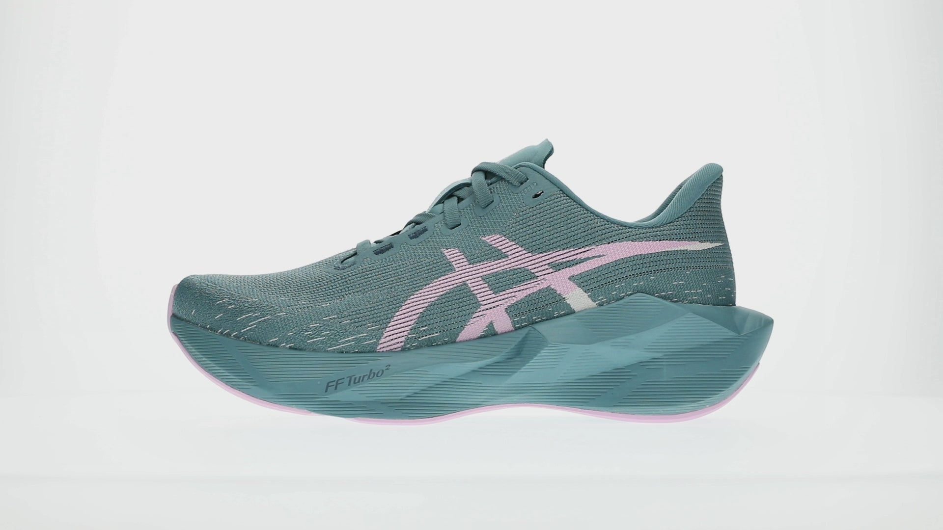 Load video: Asics Novablast 6 Women's Running Shoes Foggy Teal Lilac