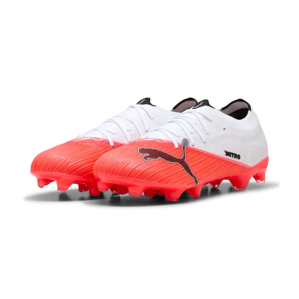 Puma Ultra Nitro 7 Match Firm Ground Unisex Football Boots Red White