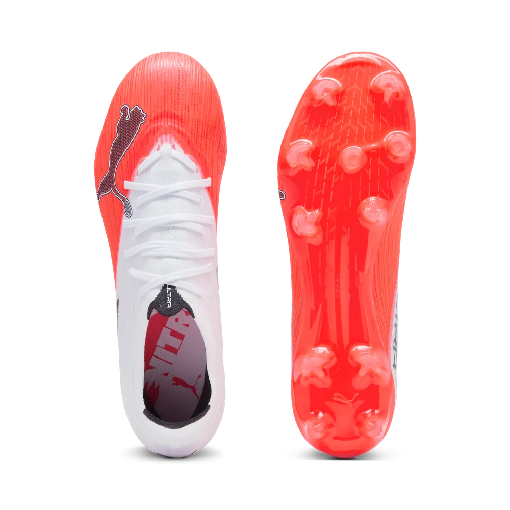 Puma Ultra Nitro 7 Match Firm Ground Unisex Football Boots Red White
