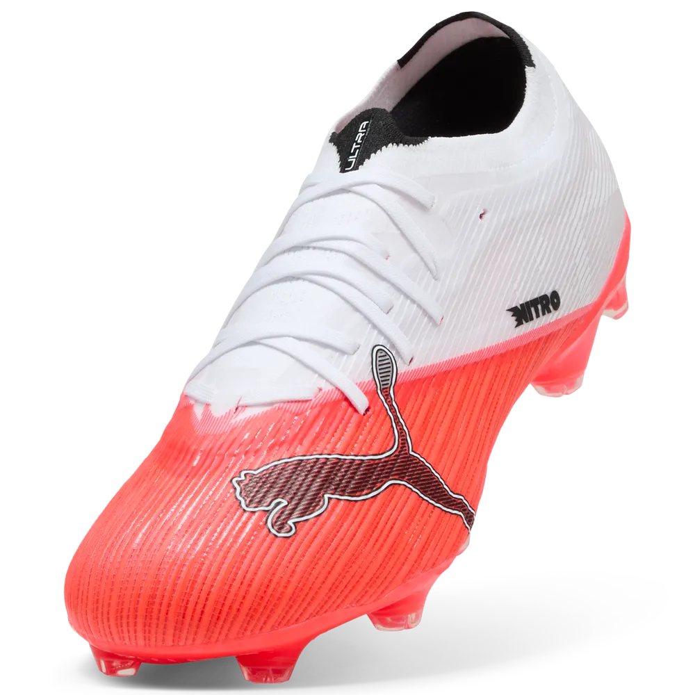 Puma Ultra Nitro 7 Match Firm Ground Unisex Football Boots Red White