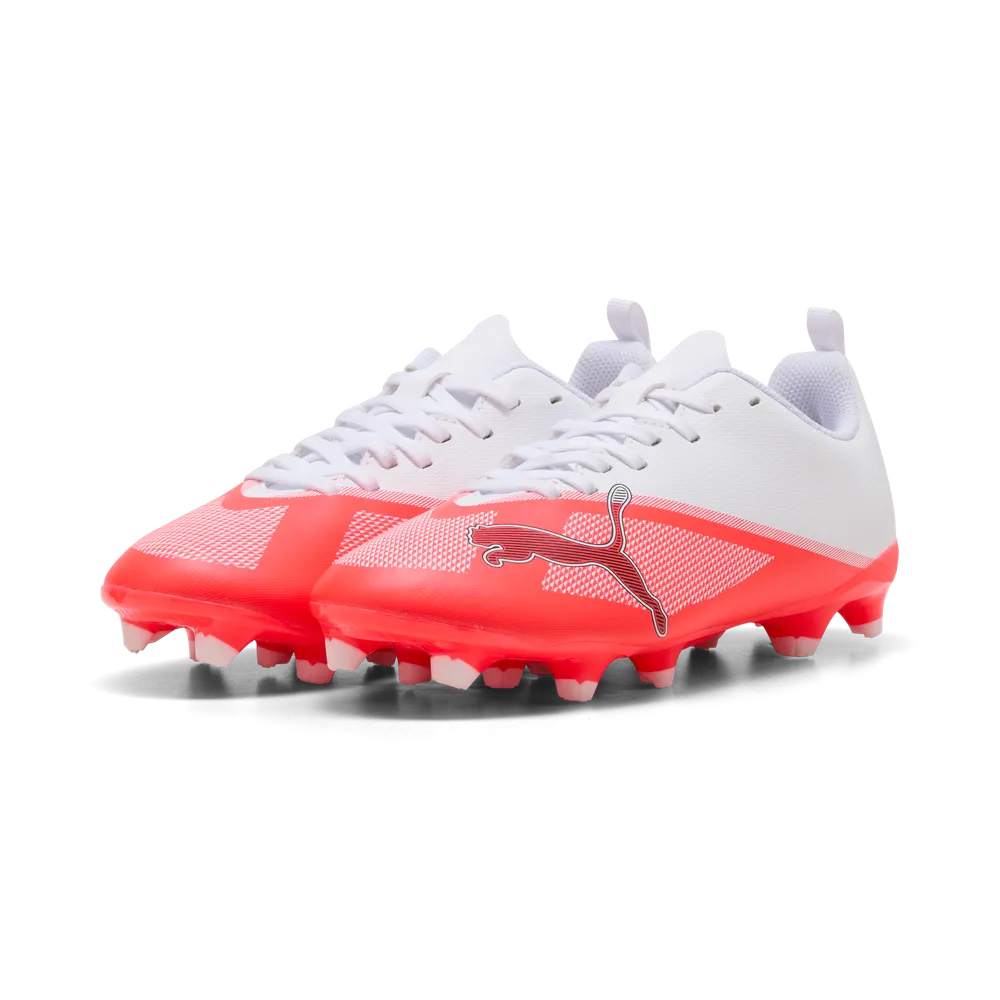 PUMA ULTRA 7 PLAY Firm Ground Junior Football Boots Red White