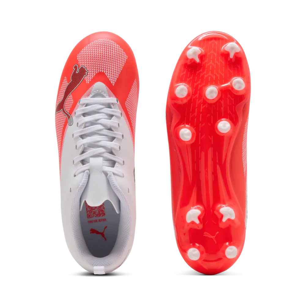 PUMA ULTRA 7 PLAY Firm Ground Junior Football Boots Red White