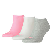 Puma Invisible Sneaker Socks 3 Pack Pink Mix