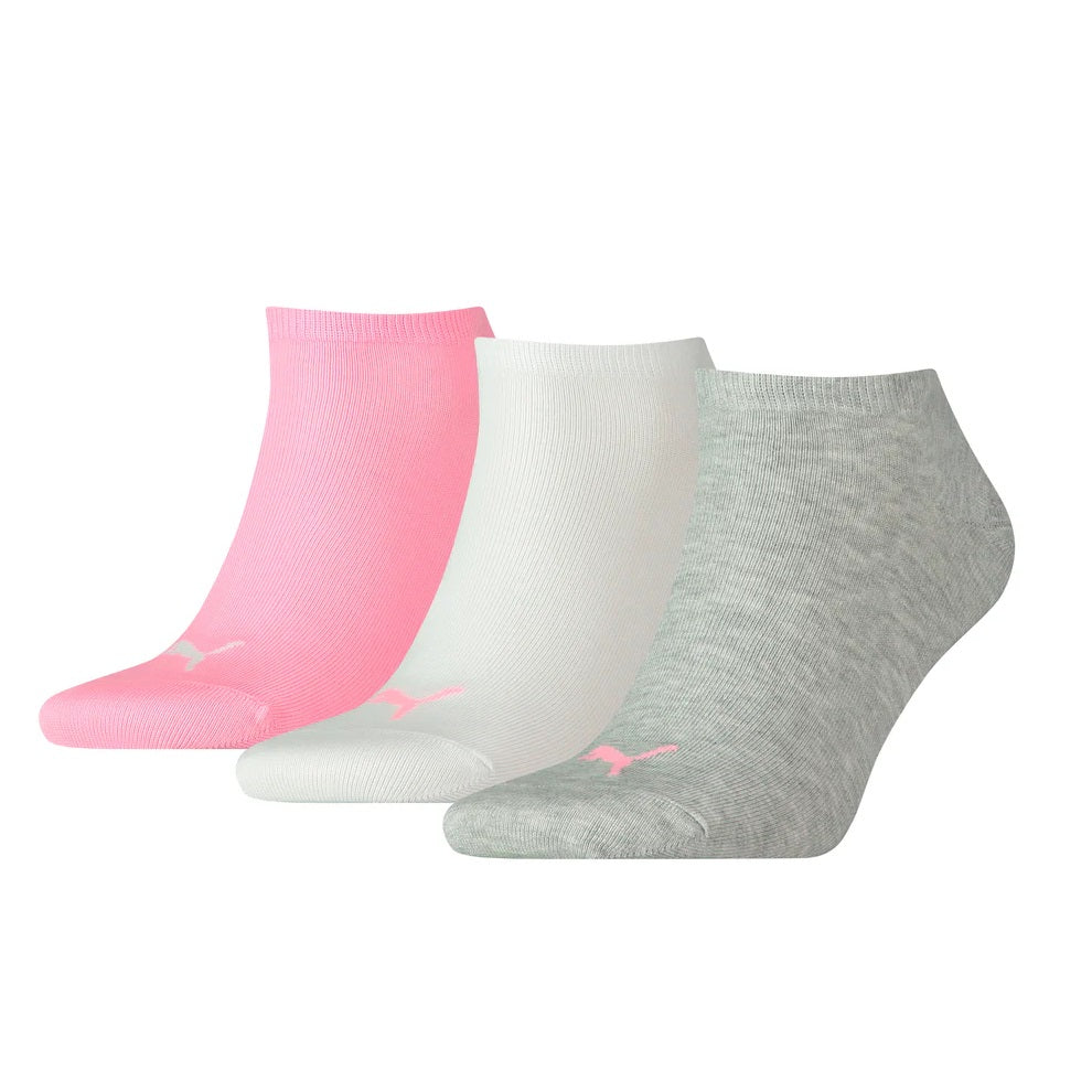 Puma Invisible Sneaker Socks 3 Pack Pink Mix