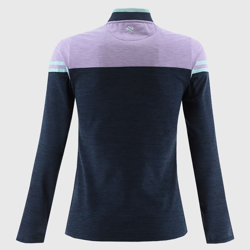 O'Neills Clare GAA Women's Sedona Brushed Half Zip Top Navy Purple Green