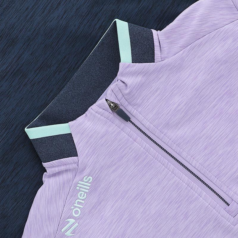 O'Neills Clare GAA Women's Sedona Brushed Half Zip Top Navy Purple Green