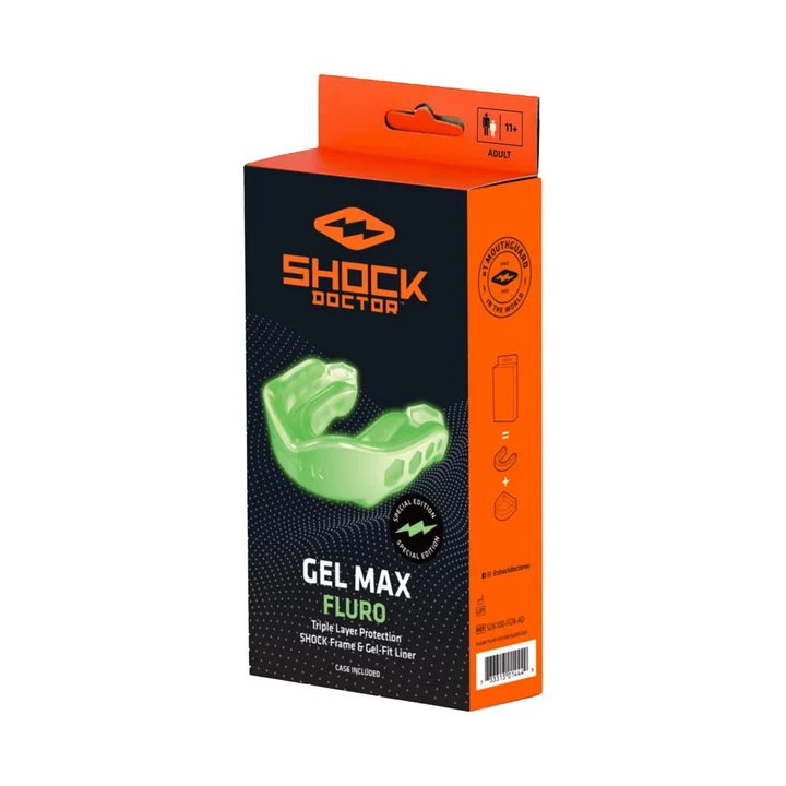 Shock Doctor Gel Max Mouthguard Fluro Green