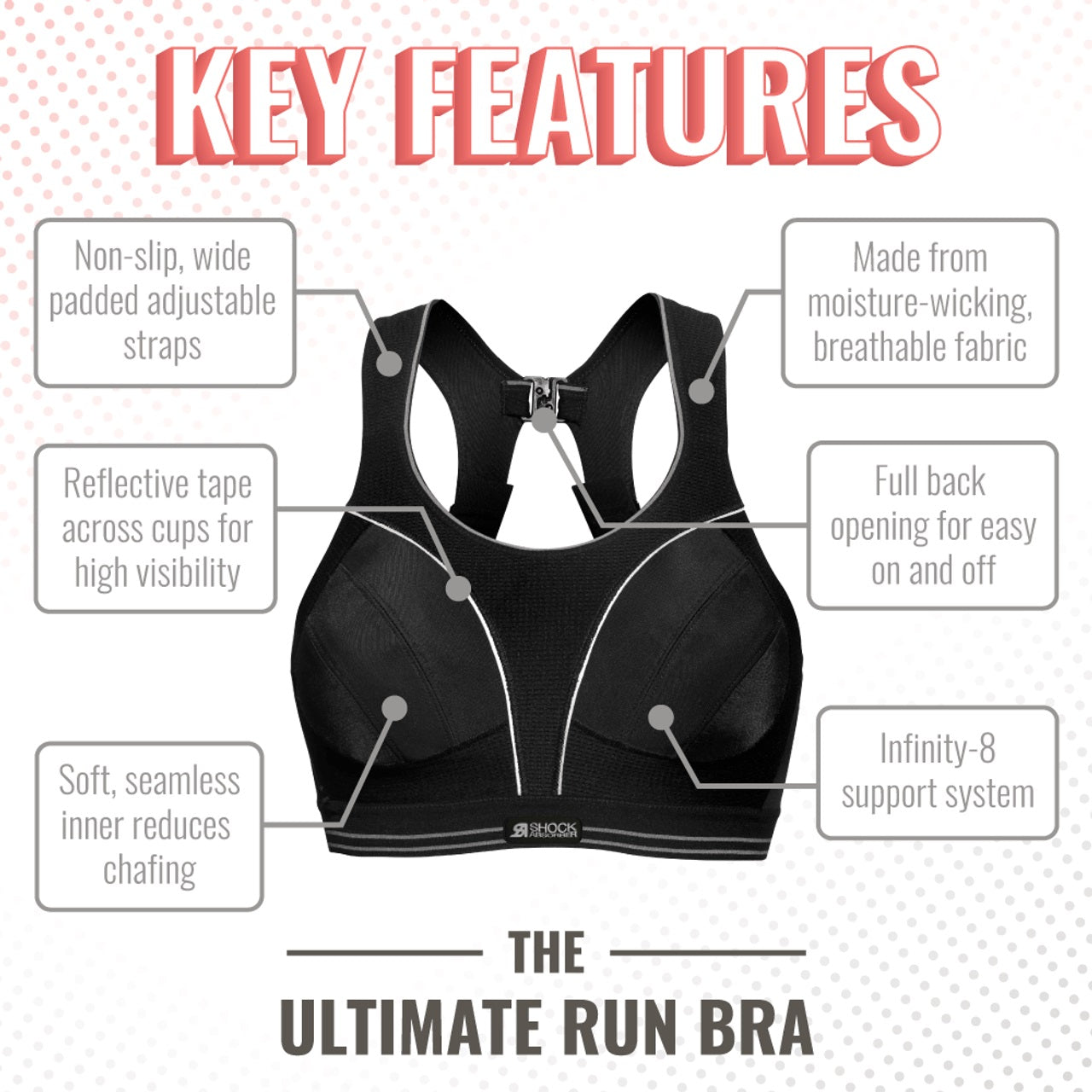 Champion Ultimate Run Shock Absorber Sports Bra Black