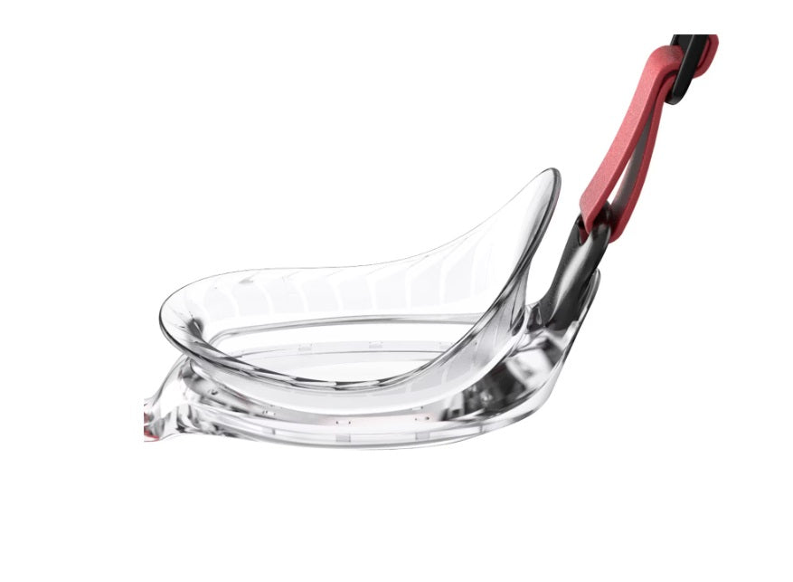 Speedo Futura Classic Junior Swimming Goggles Clear Red