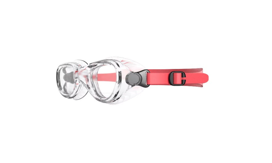 Speedo Futura Classic Junior Swimming Goggles Clear Red