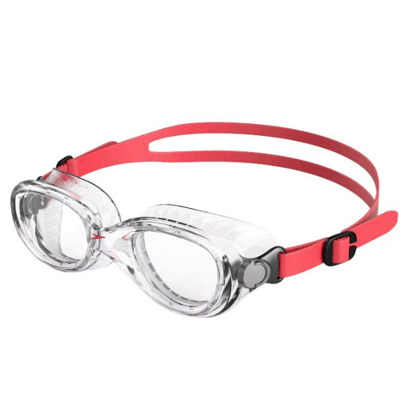 Speedo Futura Classic Junior Swimming Goggles Clear Red