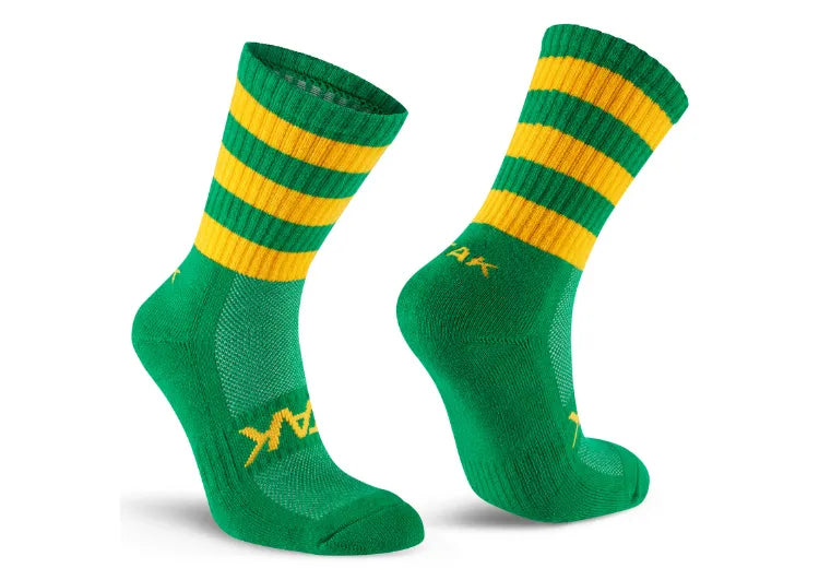 Atak Shox Mid Lenght Football Socks Green Amber
