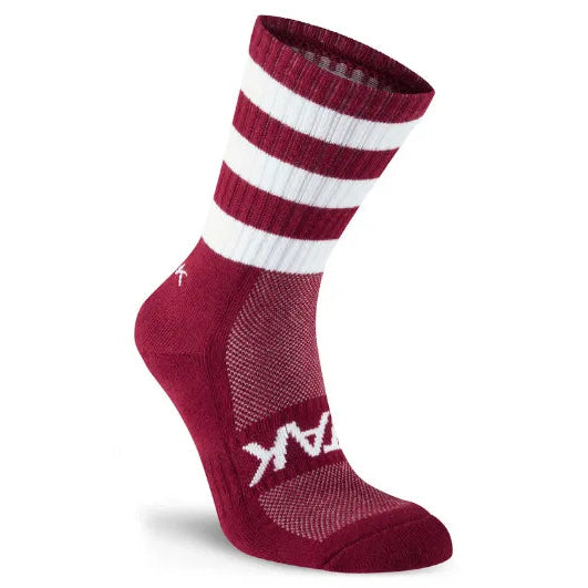 Atak Shox Mid Lenght Football Socks Maroon White