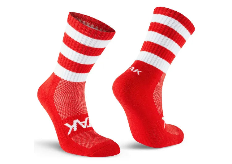 Atak Shox Mid Lenght Football Socks Red White