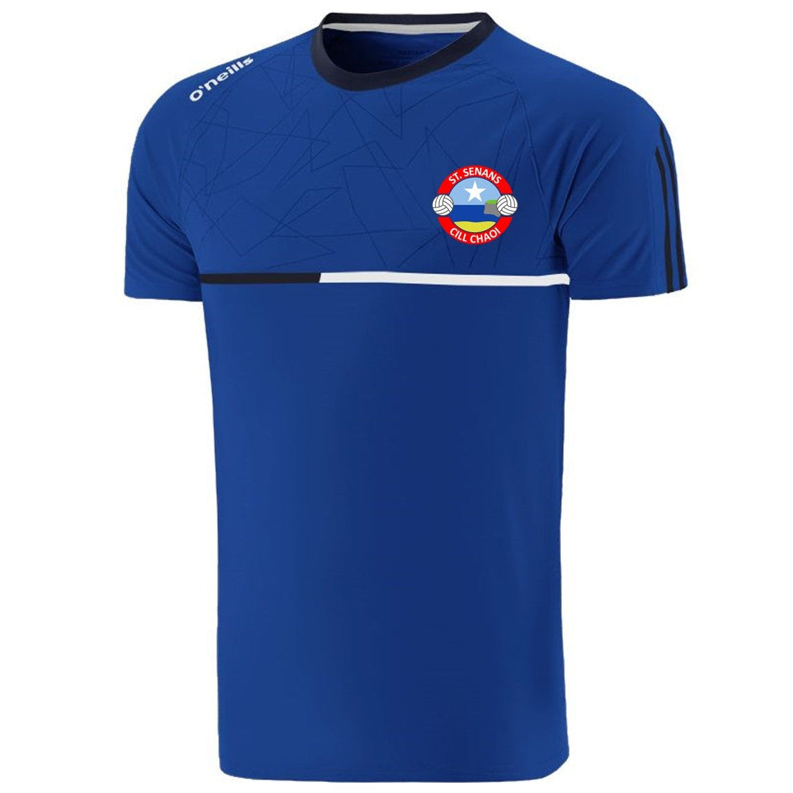 O'Neills St Senan's Kilkee Synergy Tee Shirt Royal White