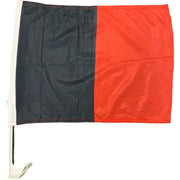 TCF Car Flag Black Red