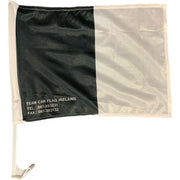 TCF Car Flag Black White