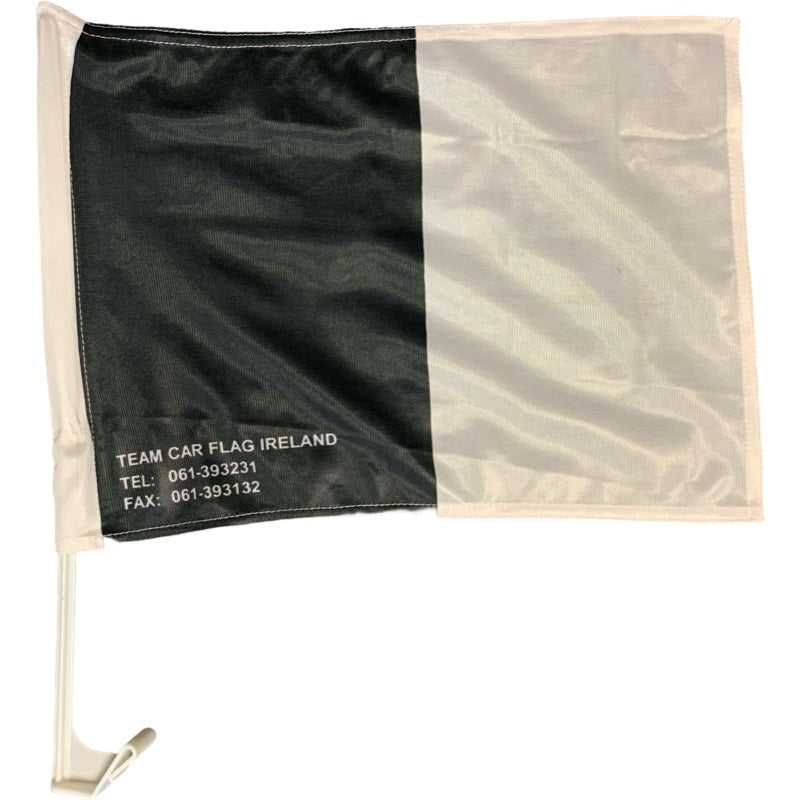 TCF Car Flag Black White