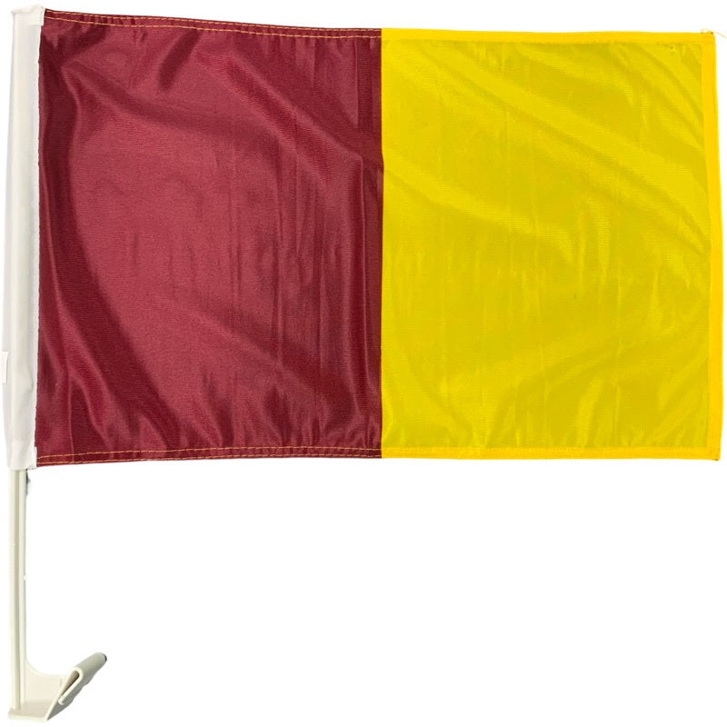 TCF Car Flag Maroon Amber