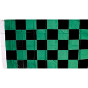 TCF 5X3 Checker Flag Black Green
