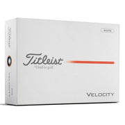 Titleist Velocity golf balls packaging on a white background