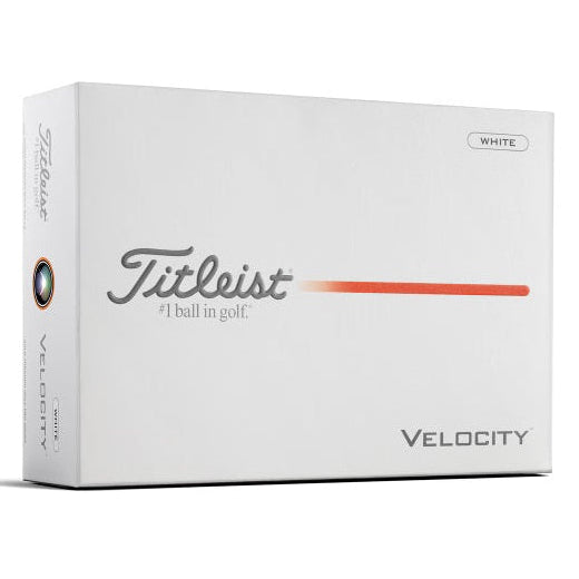 Titleist Velocity golf balls packaging on a white background