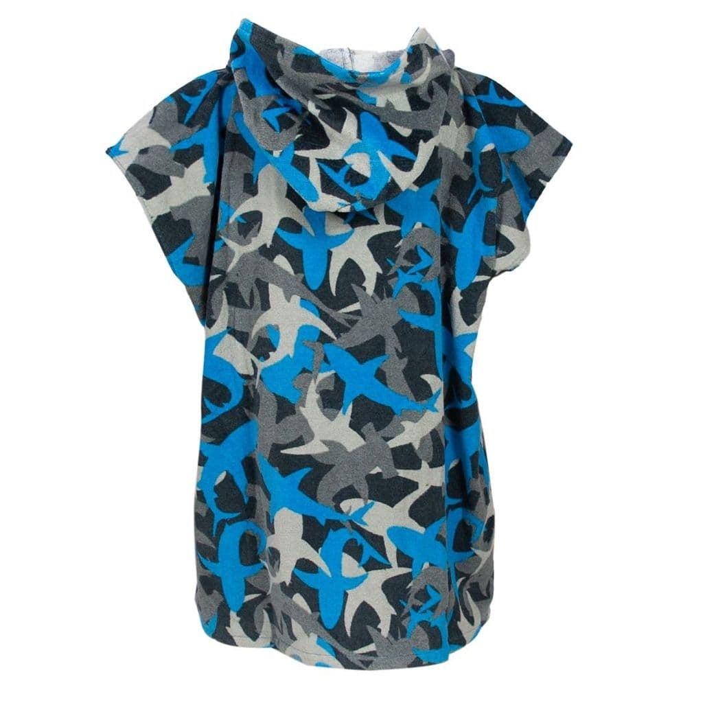 TWF Changing Towel Poncho Kids Shark Print