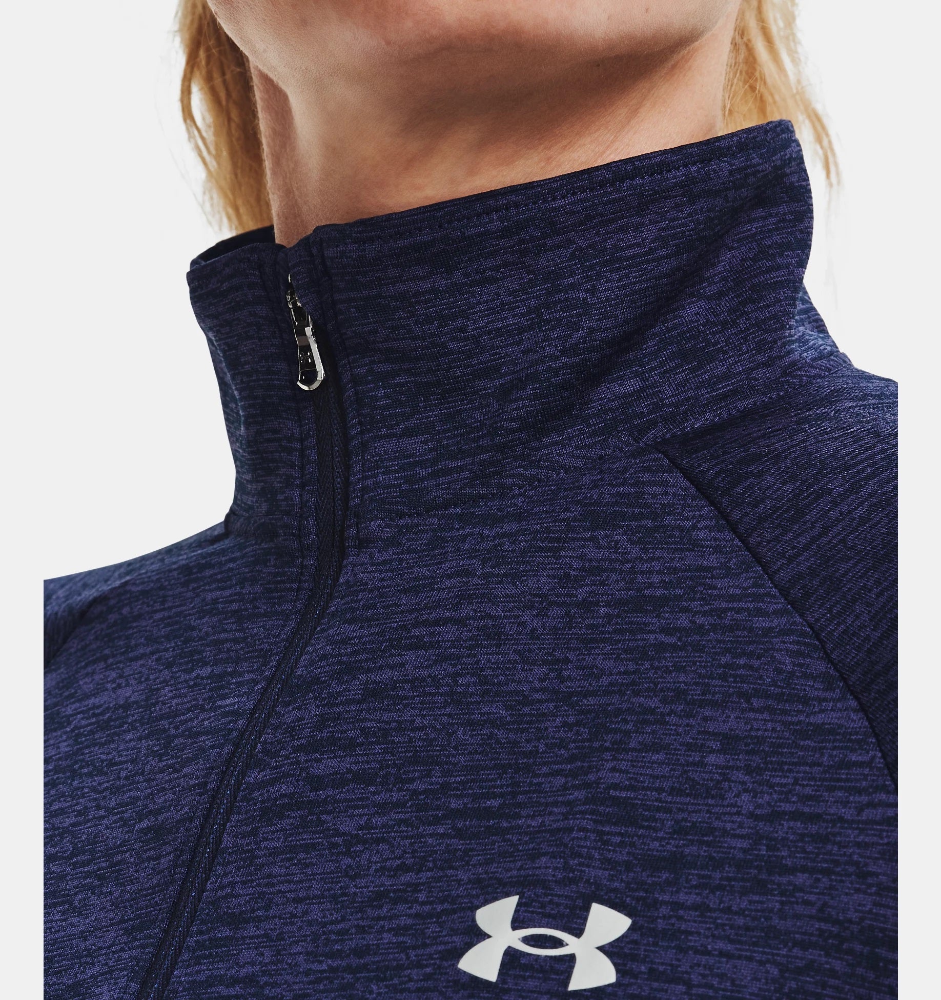 Under Armour Tech Twist 1/2 Zip Navy Marl