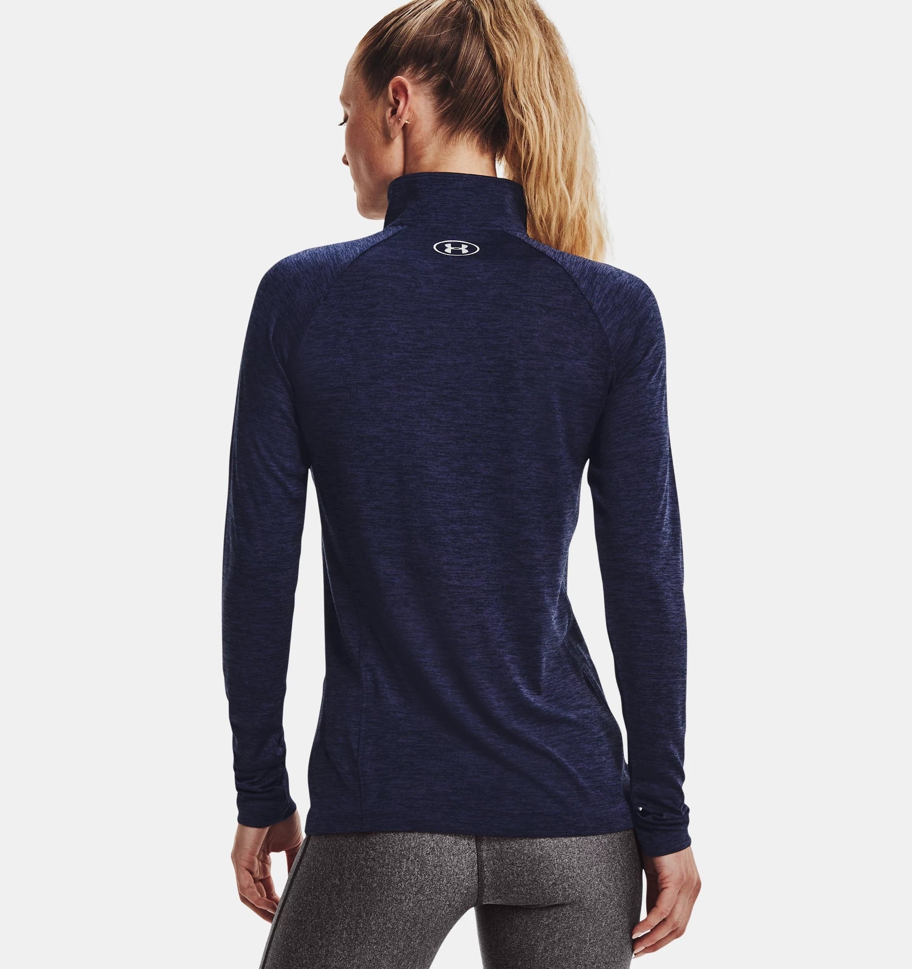 Under Armour Tech Twist 1/2 Zip Navy Marl