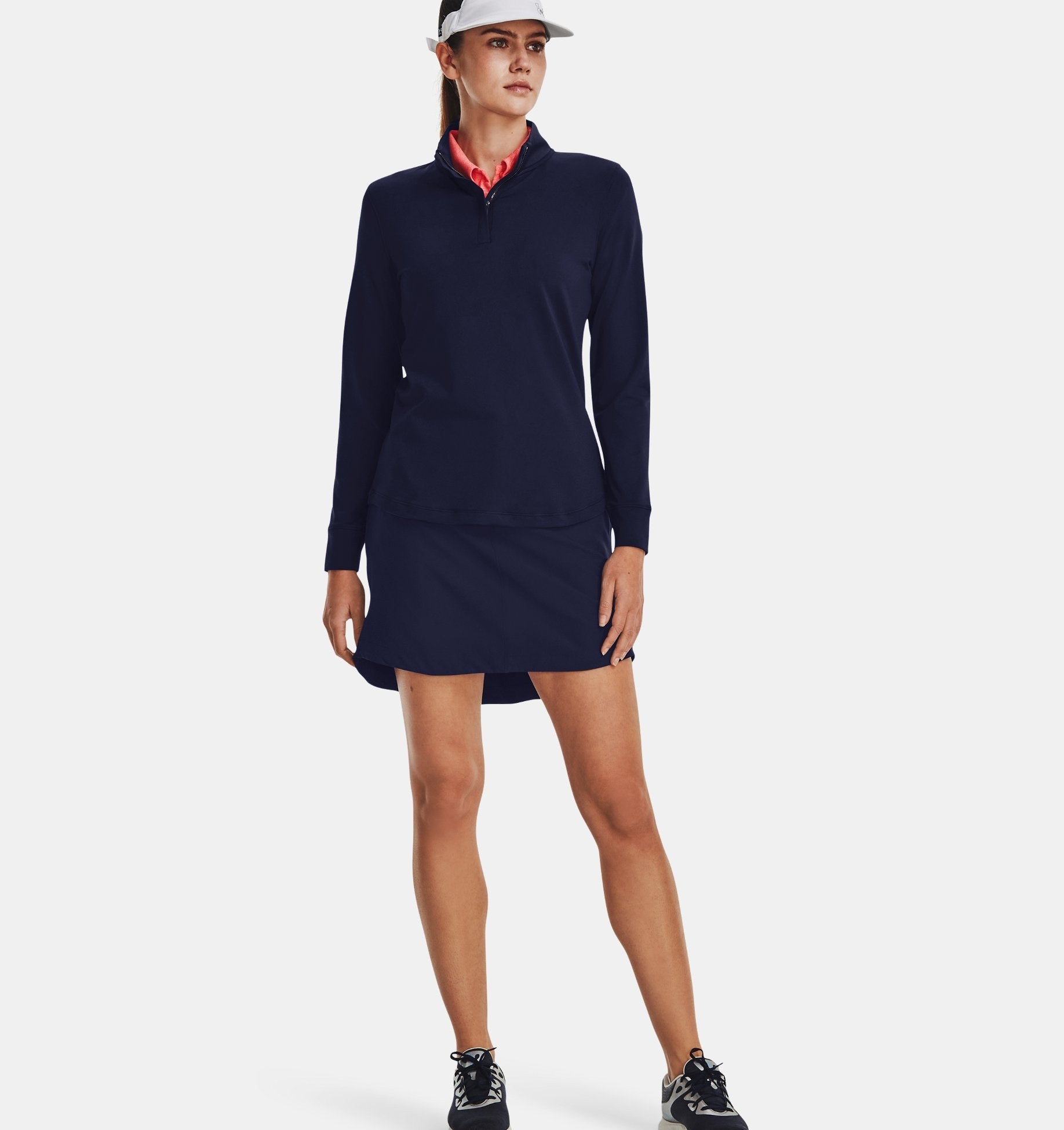 Under Armour Playoff ¼ Zip Top Navy Pink