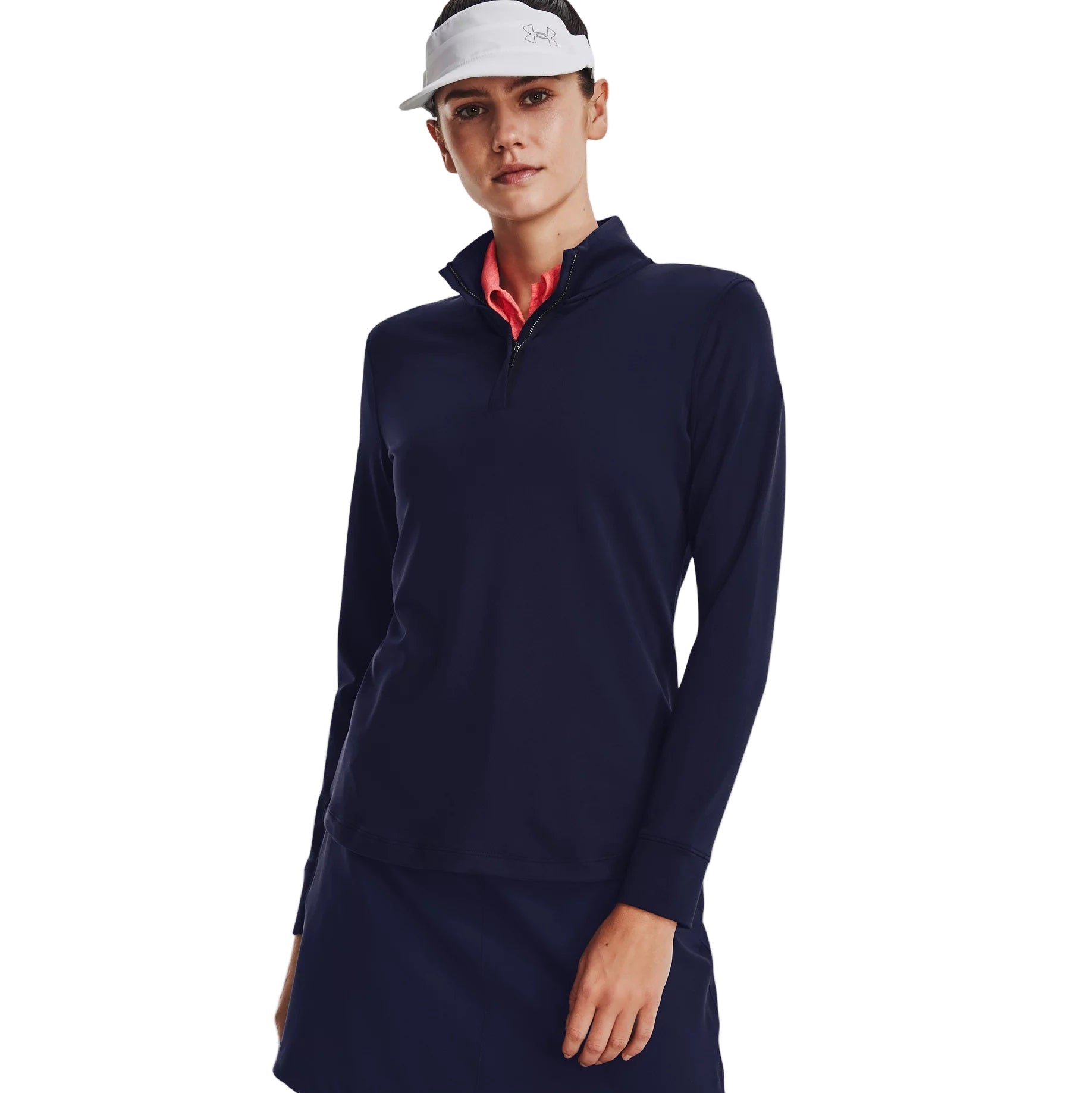 Under Armour Playoff ¼ Zip Top Navy Pink