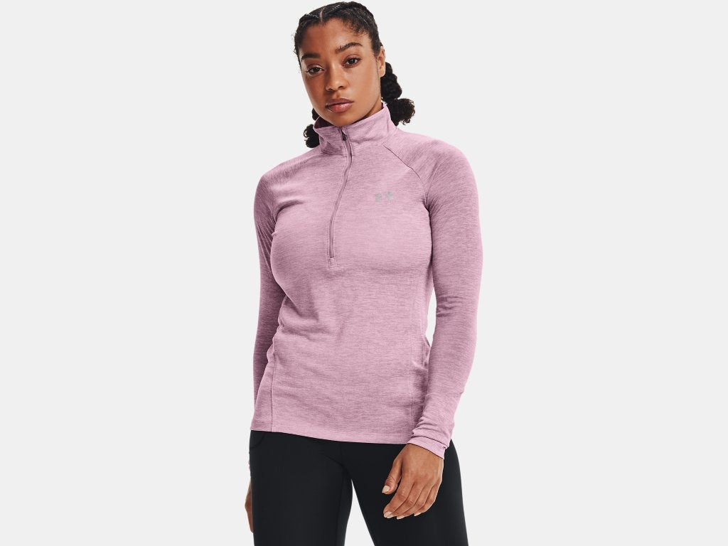 Under Armour Tech Twist 1/2 Zip Pink Marl