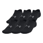 Under Armour Essential Unisex 6-Pack No-Show Socks Black