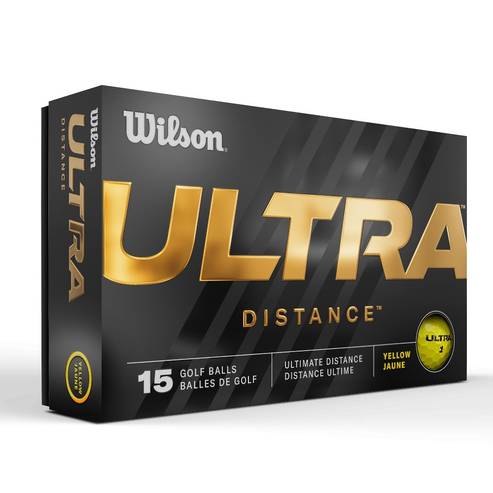 Wilson Ultra Distance Golf Balls 15 Pack Yellow